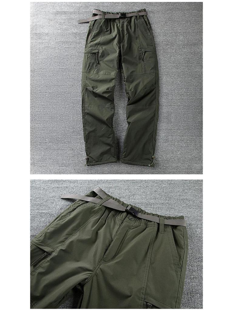 Men's Autumn/Winter Windproof Waterproof Soft Shell Trousers - Thick, Loose, and Velvet-Lined for Outdoor Casual Wear