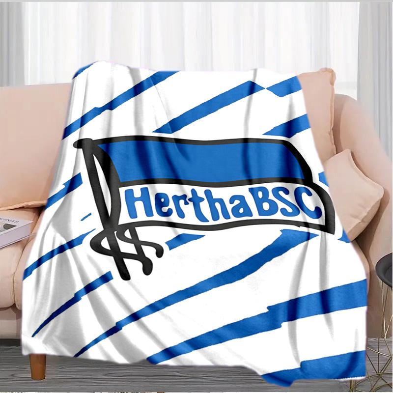 Coperta con stemma Hertha BSC Berlin Adatta per Divani, Letti, Uffici e Campeggio - Regalo Perfetto per Halloween Natale