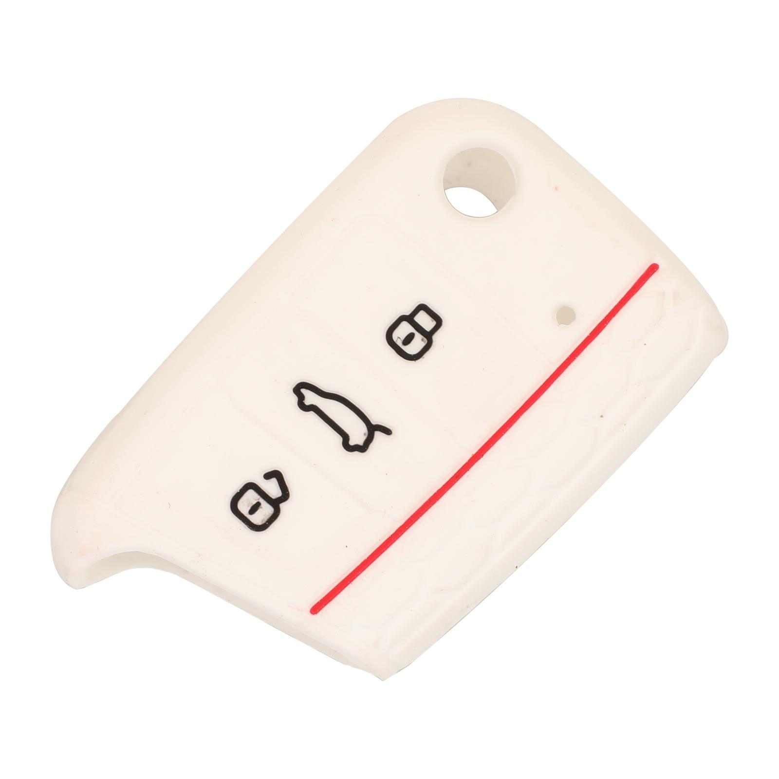 

jingyuqin Пульт 3 кнопки Чехол для ключа автомобиля для VW Golf 7 mk7 Skoda Octavia A7 Новый Polo Защитный чехол для ключа Складной откидной белый