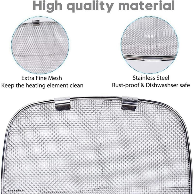 Detachable Splatter Shield Stainless Steel Splatter Screen Reusable Air Fryer Accessory Replacement Part for AG301 AG300