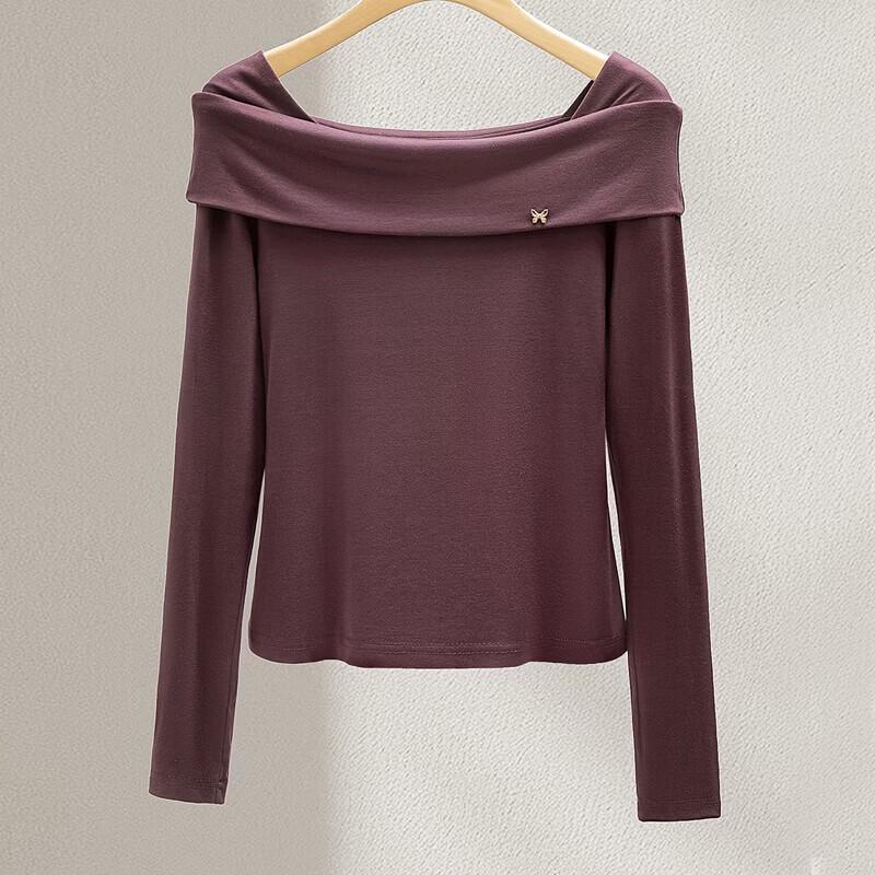 

Women s Elegant Slim-Fit Off-Shoulder Long Sleeve Top