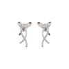 High-End Luxury Bow Mosquito Coil Design Earrings: Unique, Fashionable, All-Match Ear Clip for Women.