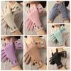 Thickened Women Suede Velvet  Gloves Solid Color Winter Mittens Fashion  Gloves  Skiing