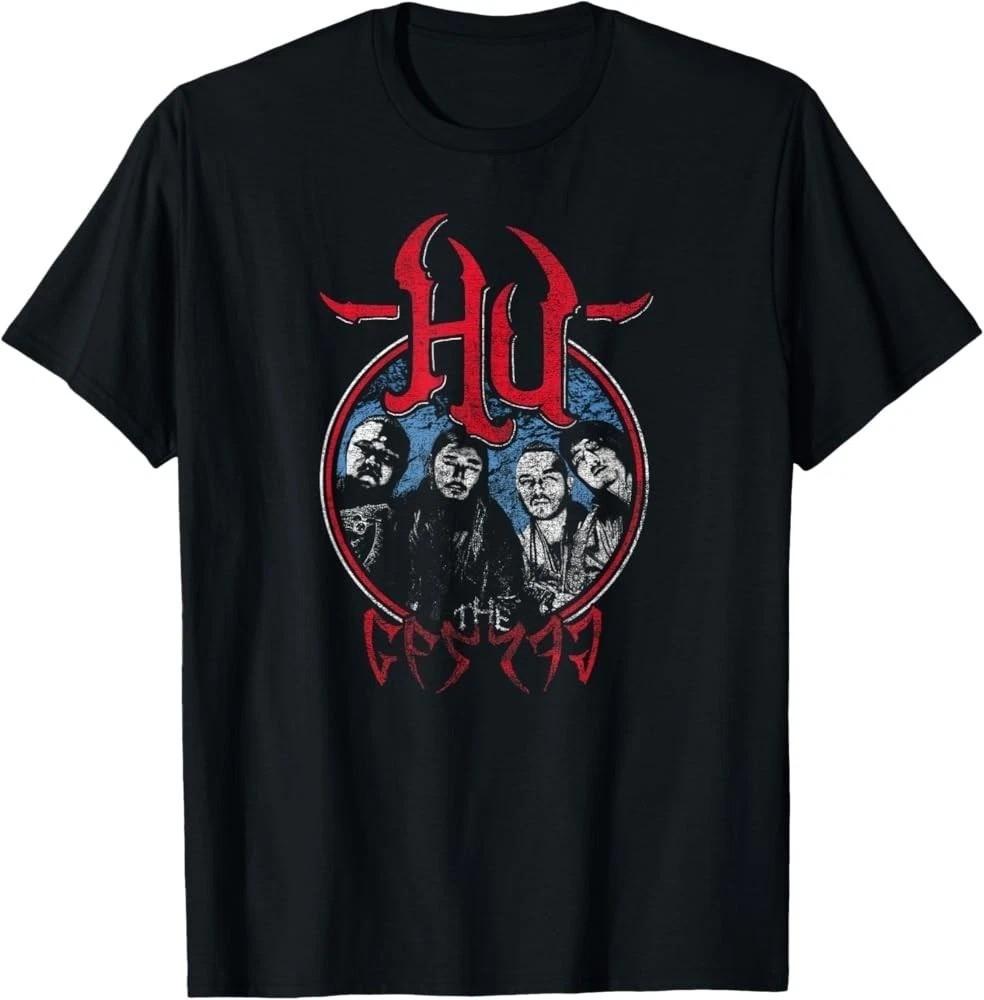 Новая классическая черная футболка The Hu Band с коротким рукавом, все размеры S-5XL BL1573, унисекс XXXL