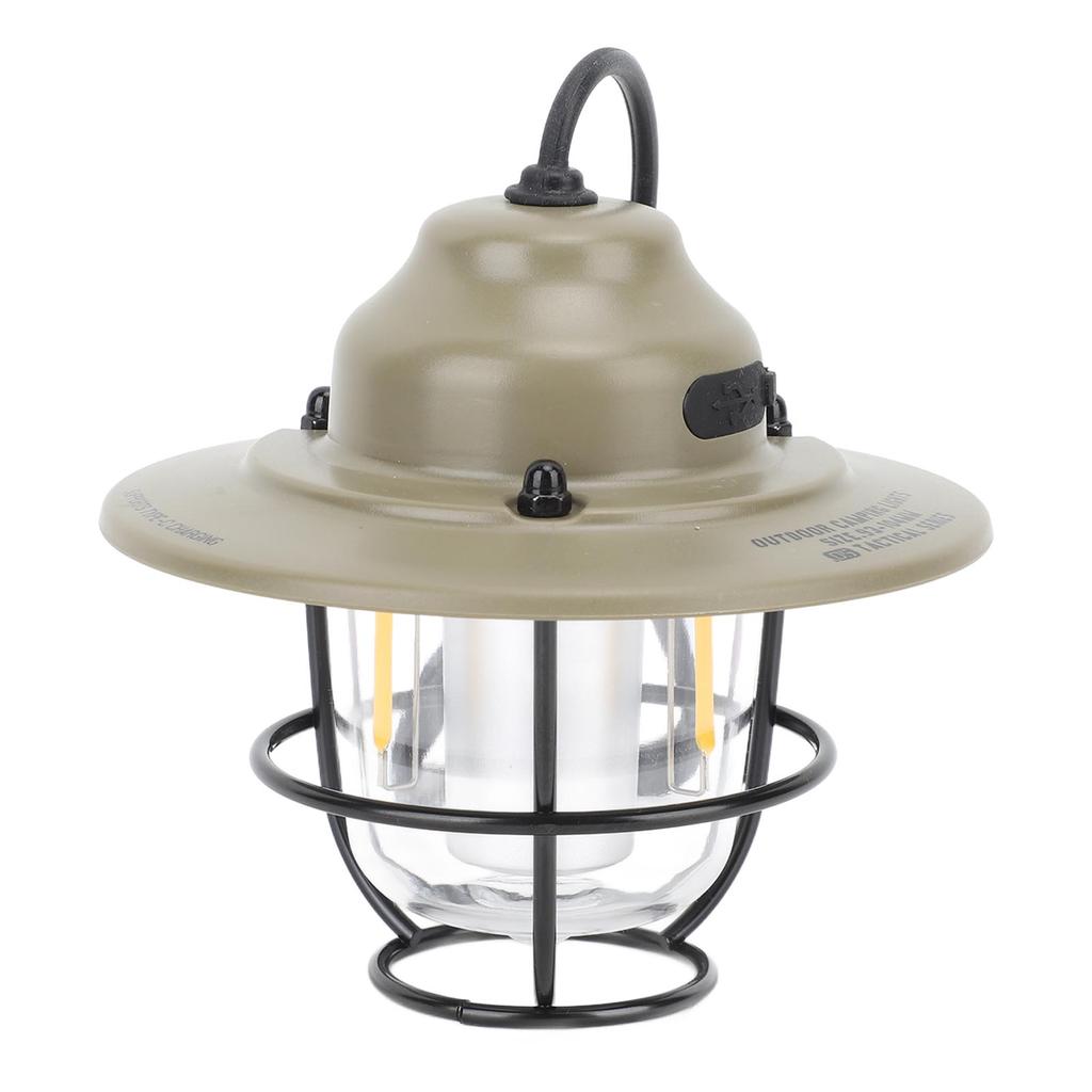 Lanterna da campeggio a LED Impermeabile 1200MAH 2.0W Dimmerazione continua Vintage Ricaricabile Lanterna da campeggio per escursionismo pesca