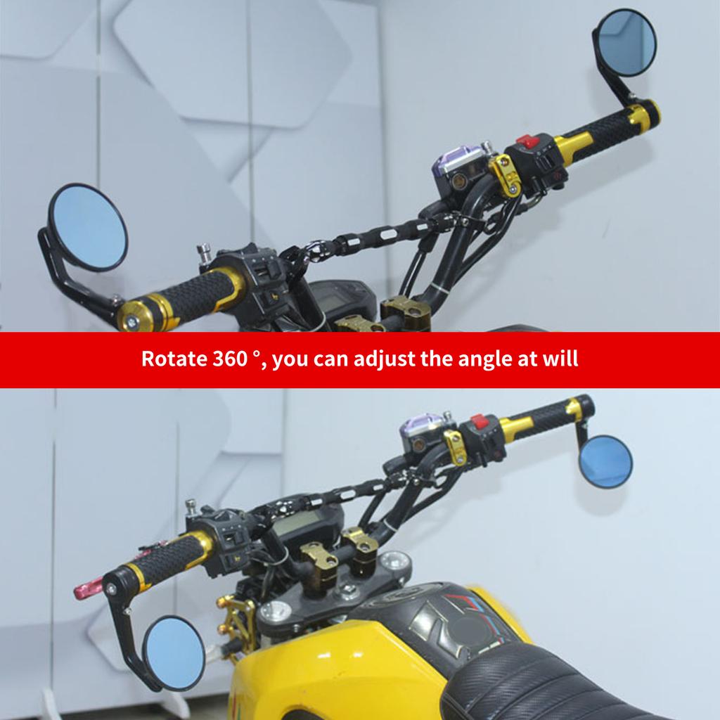 For Husqvarna Svartpilen 401 250 701 Blue Glass Rearview Round Handlebar Bar End Rear View Side Mirrors Motorcycle