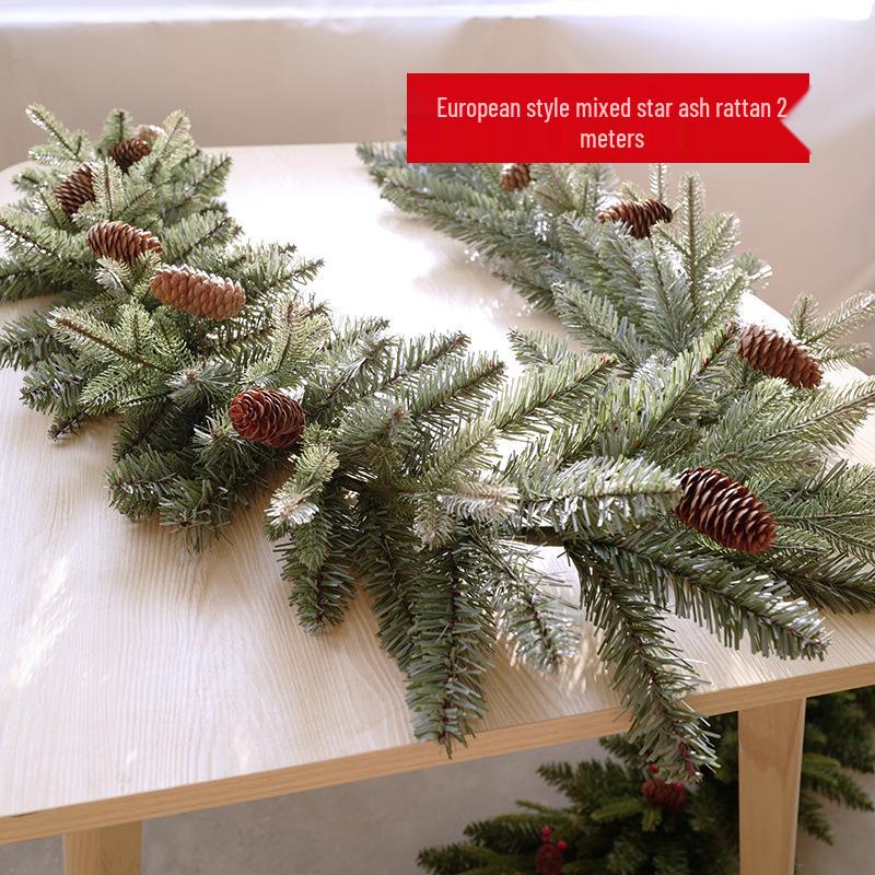 Christmas Encryption 2.7m Flocked Vine Door Hanging Decoration