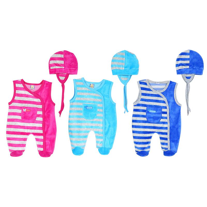 

Комбинезон для новорожденных без рукавов для мальчиков и девочек, теплая флисовая одежда с шапочкой, зимние и весенние шорты из хлопка с пуговицами 74 розовый/светло-синий