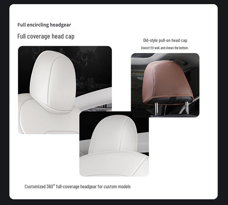 Universal Leather Seat Cushion for Tesla Model Y - All-Season, 5-Seater Fit