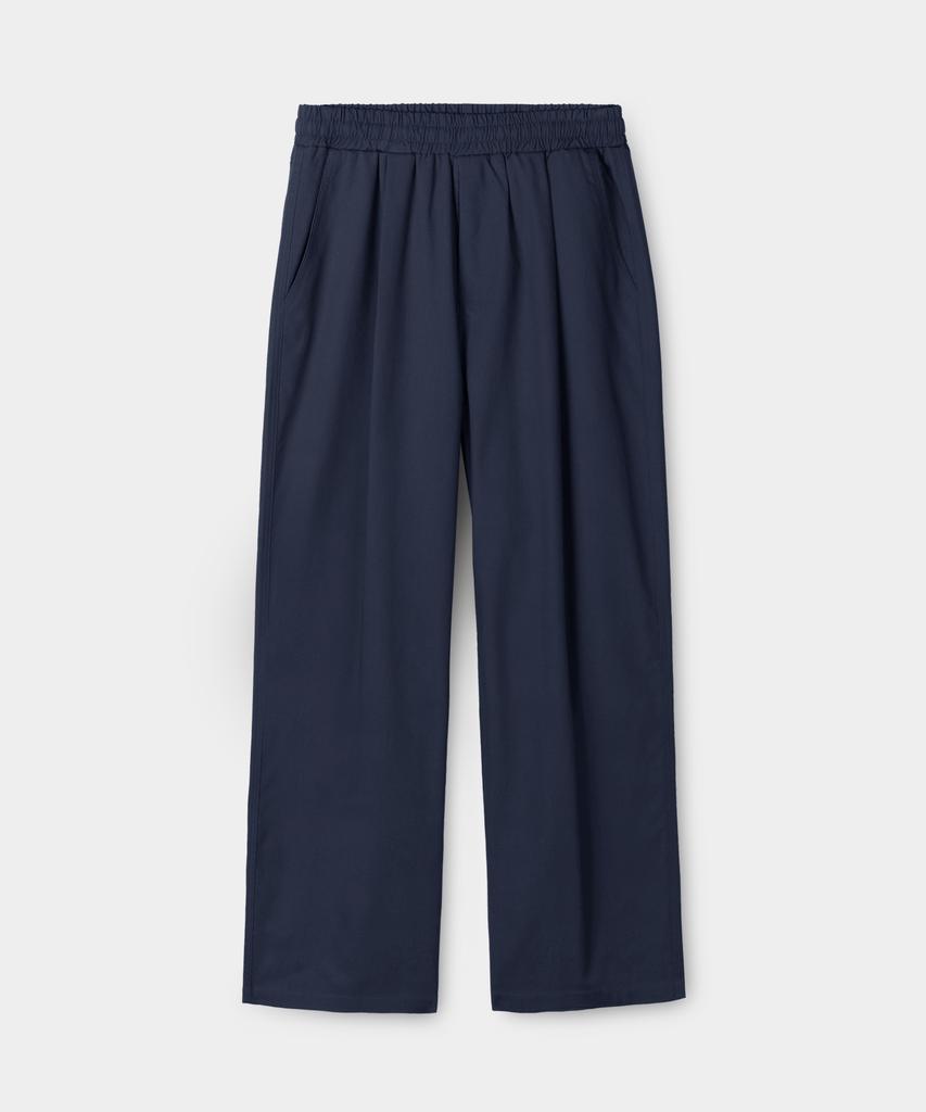INDUST Semi-Wide Single-Pleat Linen Pants_5 Colors
