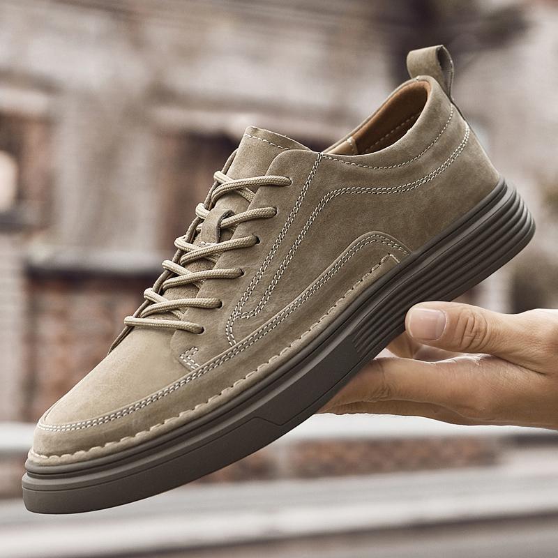 Men's Shoes: Fashionable Genuine Leather Loafers, Spring and Autumn Soft-soled Comfortable Casual Shoes, Men's Sports Shoes