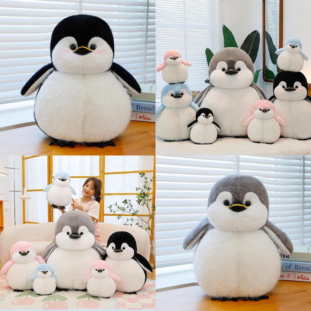 Adorable Black And Gray Soft Penguin Plush Toy Perfect For Kids Birthday Gifts