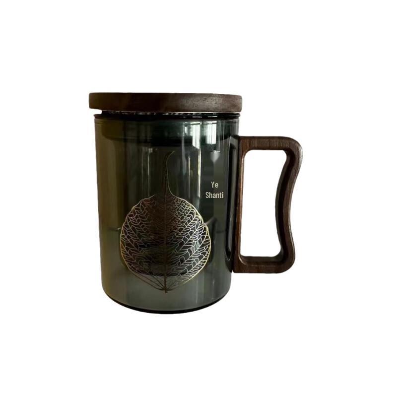 Chaxun Walnut Wood Handle Filter Glass Tea Brewing Set