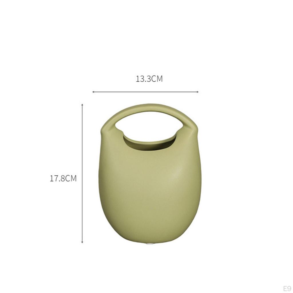 Bag Shaped Flower Vase Handbag Shape Ceramic Collection Floral Arrangement Home Decoration
