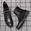 Fashion Classic Retro Men Ankle Boots High Quality Italian Luxury Shoes Designers High-top Non-Slip Outdoor Leather Men Motorcycle Boots