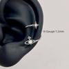 1Pc Star Surround Planet Spiral Stainless Steel Ear Bone Nail For Women   Zircon Earrings Accessories Jewelry