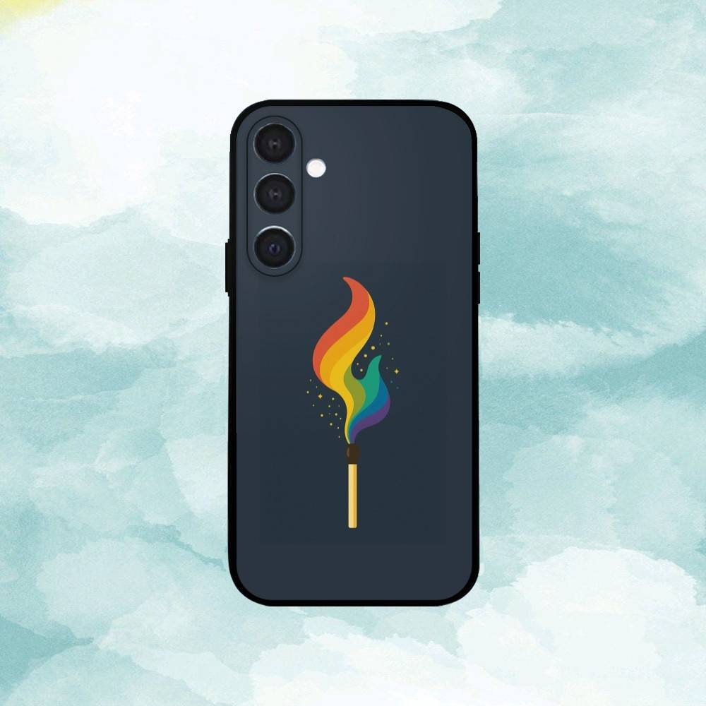 Love Is Love LGBT Rainbow  Phone Case For Samsung  A73,72,71,53,52,51,22,91,80, Soft Black Cover