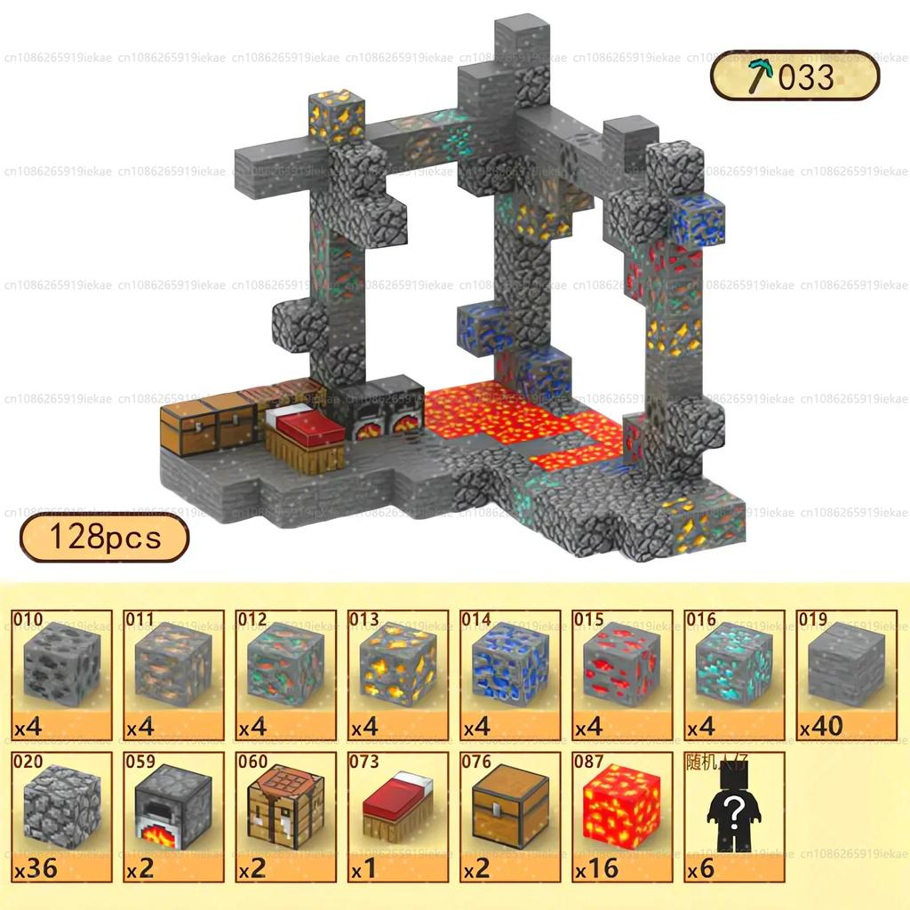 Magnetische Bausteine Mine Welt Magnetwürfel Set für Junge Mädchen Kind Alter 3+ DIY Modell Kinder Stem Montessori Sensorisches Spielzeug Geschenk