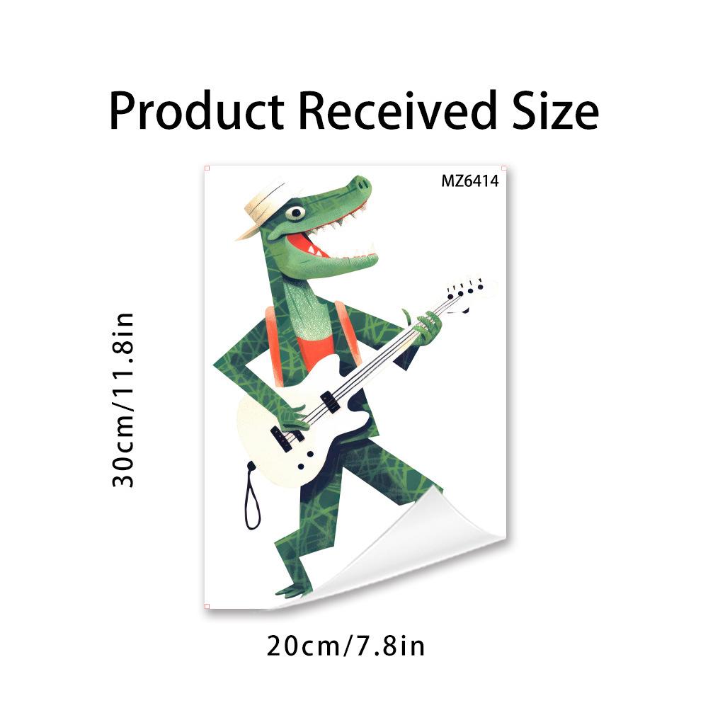 

Singer Crocodile Self Adhesive Wall Sticker for Bedroom Study Living Room Sofa Background Decor 20x30cm
