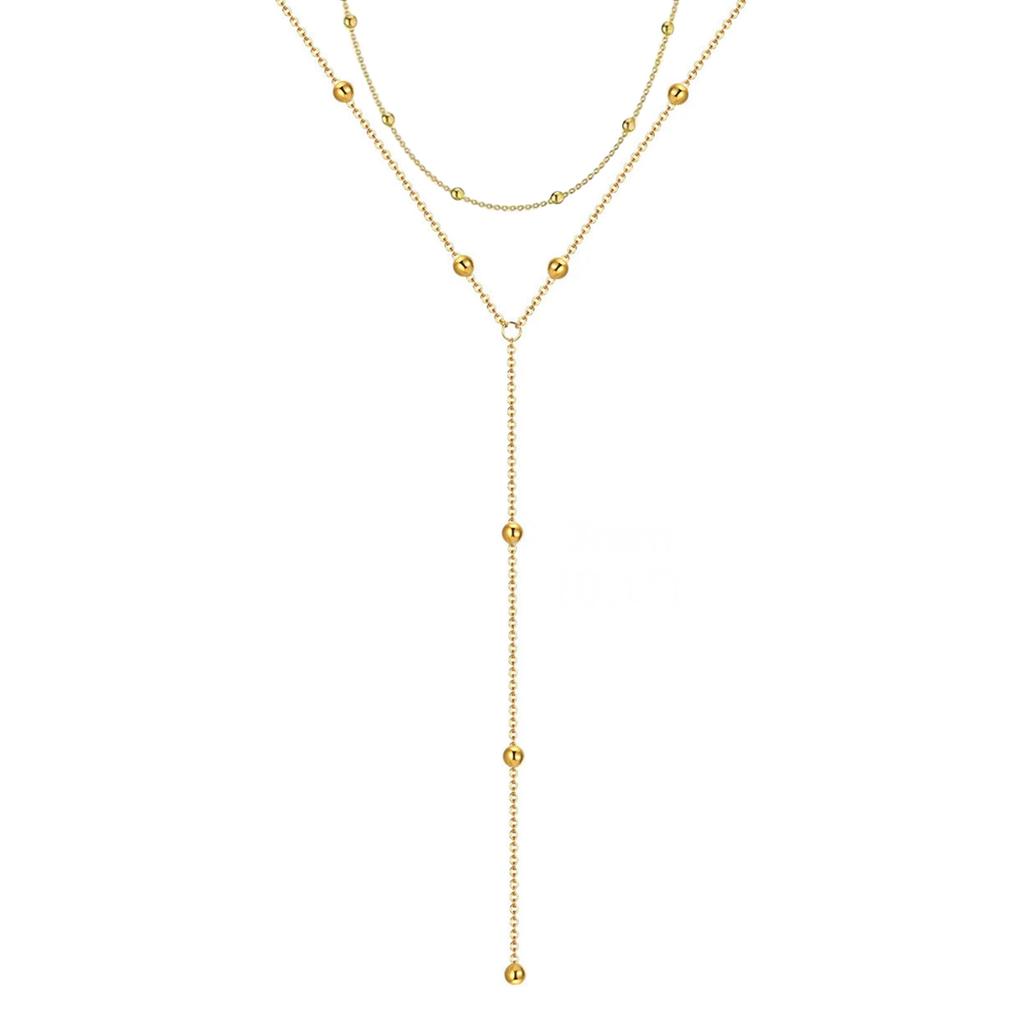 Stackable Tassel Necklace For Women Trendy Sexy Long Fringe Neck Chain Summer Outdoor Beach Bead Collarbone Chain Body Chain