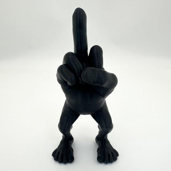 2Pcs/Set Middle Finger Figure Statue Desktop Flip-off Hand Figurine with Legs Rebellious Middle Finger Ornament for Office Bedroom Desk Decor Gag Gift