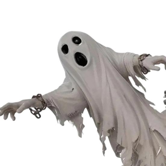 Halloween Ghost Figurine, Spooky Scream Face Ghost Resin Statue for Indoor Shelf, Tabletop Centerpiece, Home Office Decor