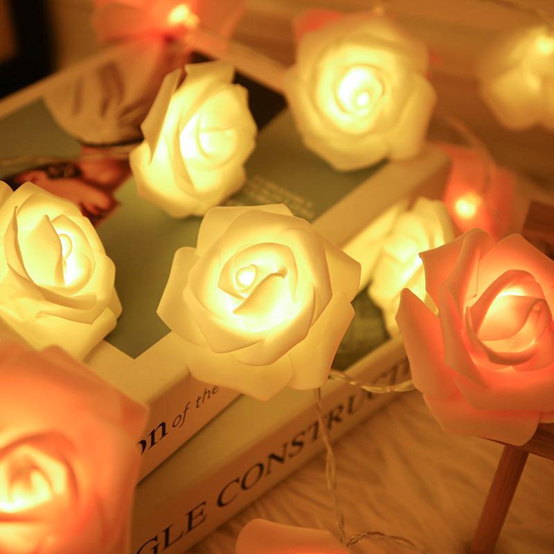 LED Rose Flower String Lights for Weddings, Birthdays, and Bedroom Décor