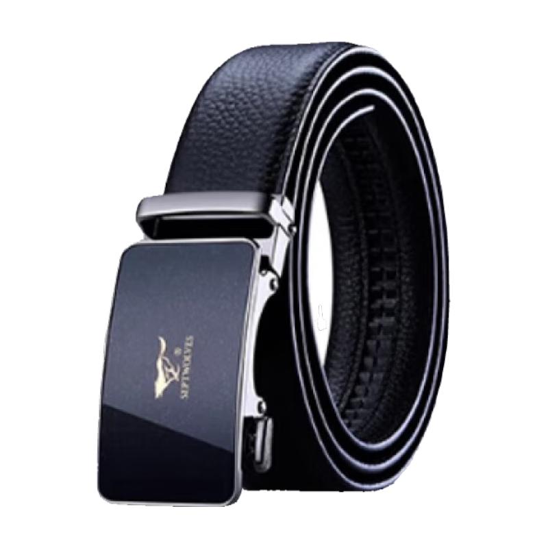 

Qipilang Men s Starry Sky Top Grain Leather Belt 120cm