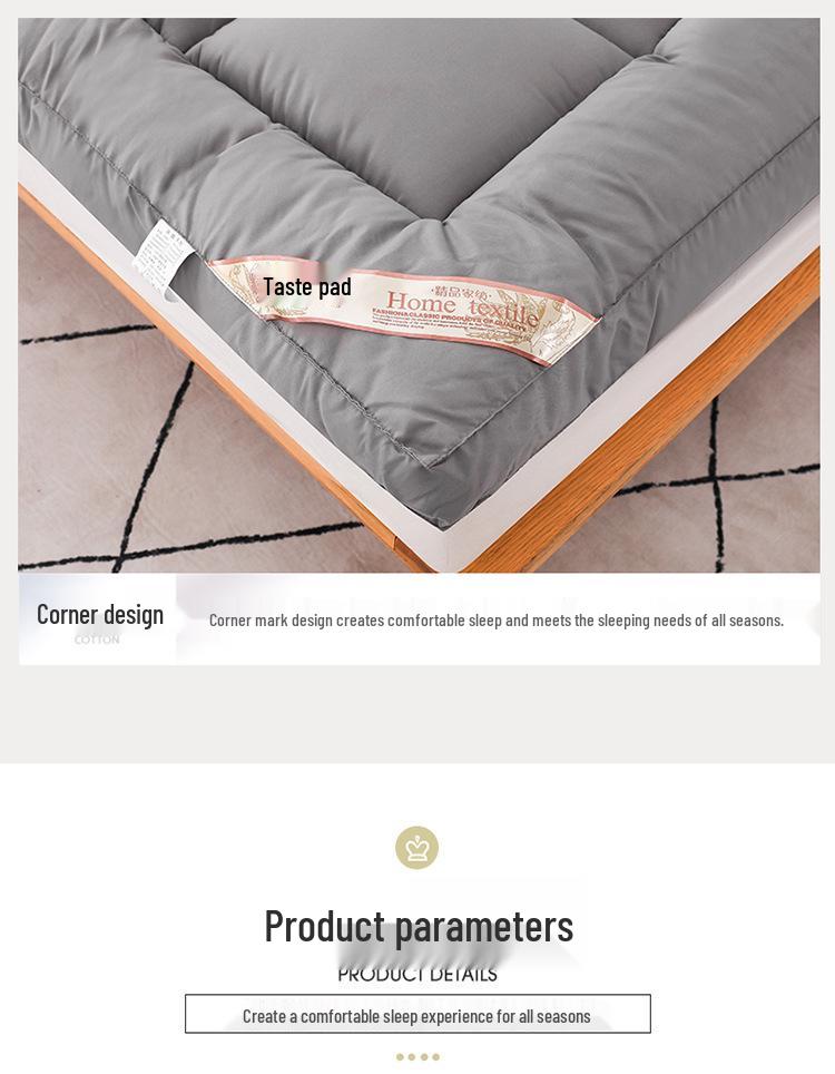 3D Daunenfeder & Lammwolle Weiche Matratzenauflage für Einzel-/Doppelwohnheim