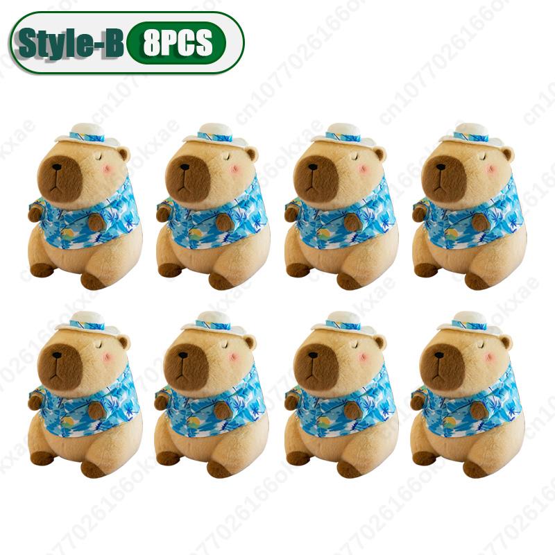 1-10PCS Cute Kapybara Plush Toy Summer Beach Kapybara Plush Ornament Christmas Gift Plush Toy Holiday Birthday Party Gift