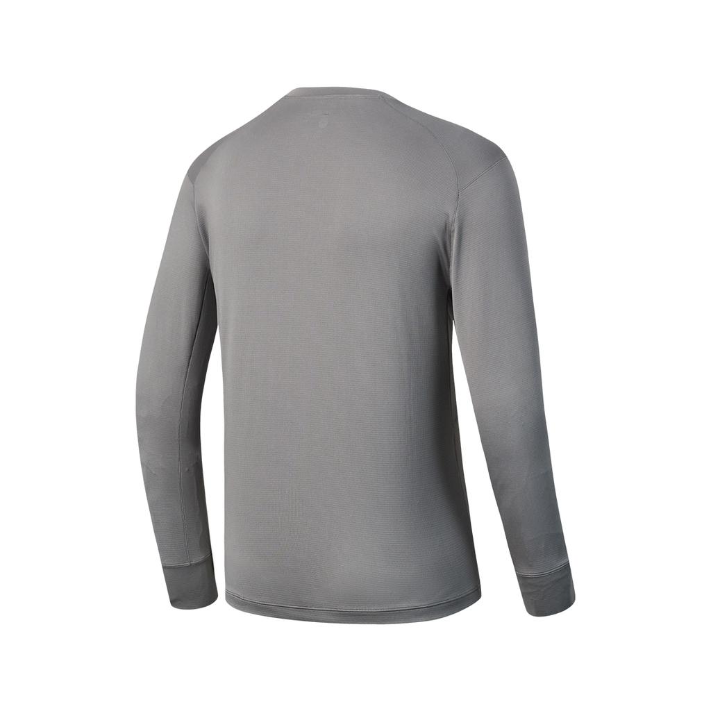 SAUCONY Solid Color Versatile Casual Running Training Soft Slim Fit Crew Neck Long Sleeve T-Shirt Men Tops Light-Gray SC2240018B-MG31