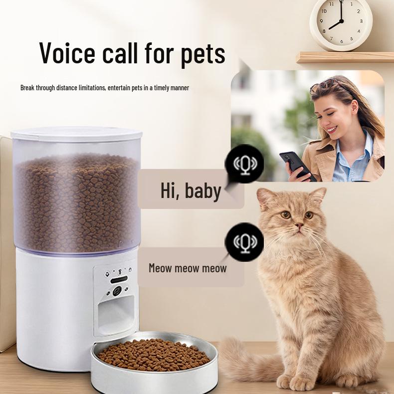 Smart Automatic Cat Feeder with Camera & Timer