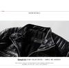 [English Details] Men's PU Leather Motorcycle Jacket - European Size, New Design with Plush Lining