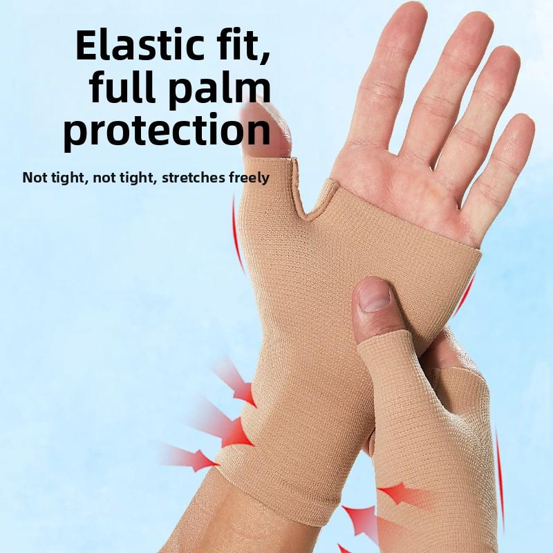 

Компрессионная защита ладони, защита большого пальца от вторичного давления, защита запястья, перчатки для верховой езды и тенниса, защита сухожильного влагалища, чехол для руки мыши против растяжений L size, one pair