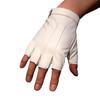 Leather half-finger gloves mens driving hip-hop performance gloves womens four-season thin bare-finger cycling sports gloves