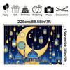 Photo Backdrop Blue Eid Al-Adha Backdrop Ramadan Mubarak Islamic Muslim Festival Background for Studio Photography,Party,Event Supplies