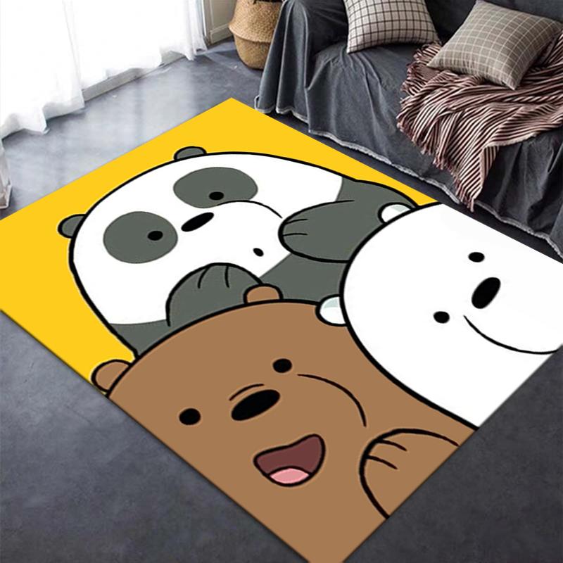 2025 New We Bare Bears Carpet Rug for Living Room Bedroom Home Sofa Decoration,Kids play Non-slip Floor Mat244
