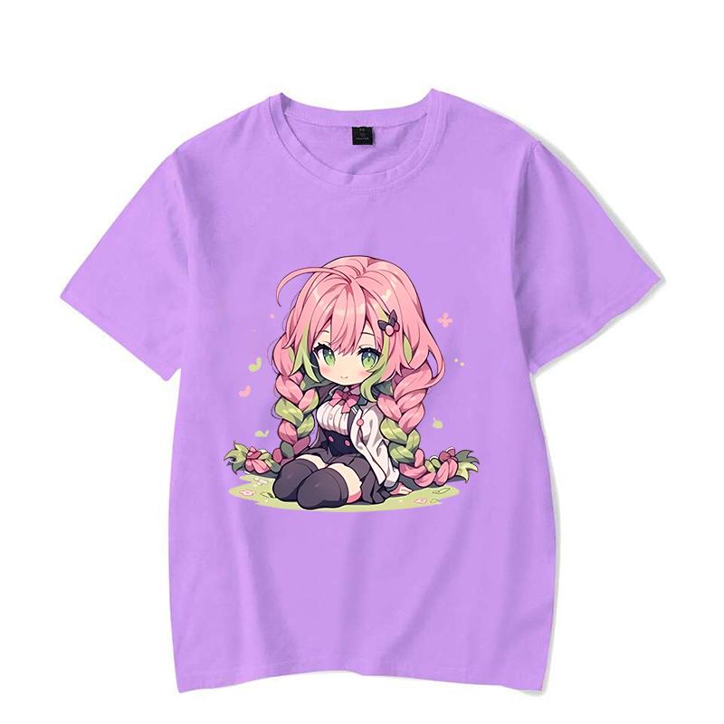 Hot Anime Graphic T Shirt Women's Fashion Y2k T-shirts Short Sleeve Shirts Cute Kanroji Mitsuri Summer T-shirts Plus Size Tops