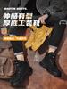 Men's Tooling Martin Boots Autumn New Leather Thick Sole Heightening Outdoor Sports Mountaineering High Top Martin Boots Men's Boots