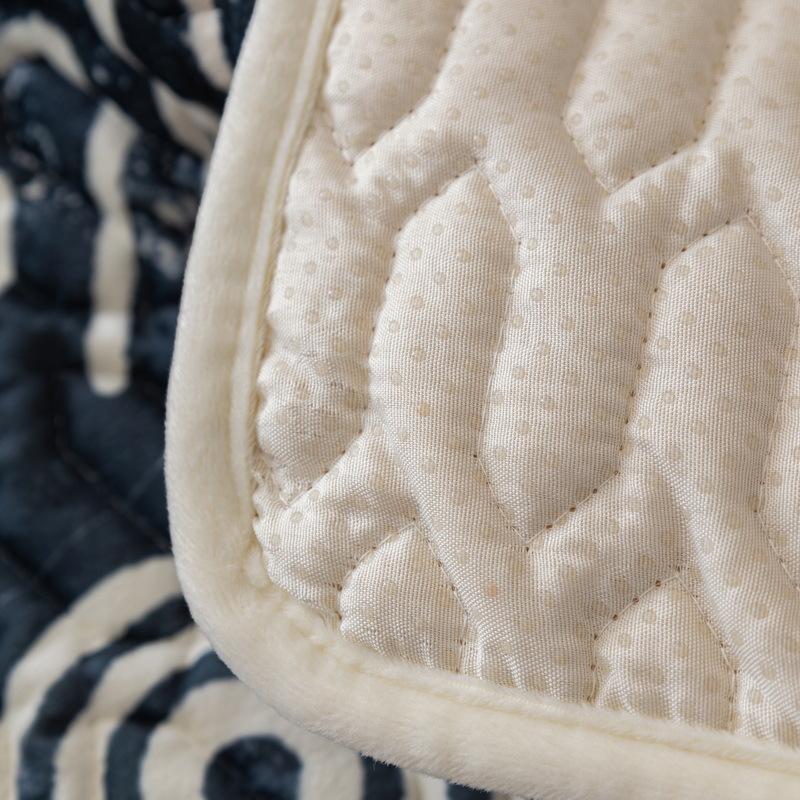 Bohemianischer Stil Sofabezug Rutschfest Weicher Samt Sofakissen Handtuch Verdicken L-Form Couch Überwurf für Heim Wohnzimmer Dekoration