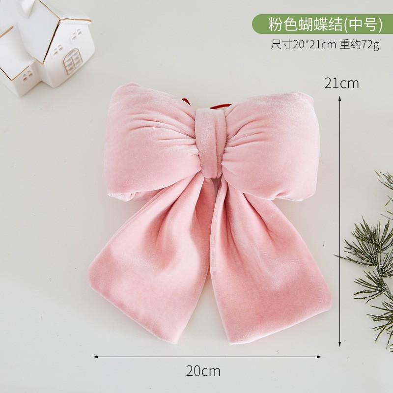 Red Velvet Bow Ornament Christmas Tree Hanging Decor Wedding Party Home Festive Decoration