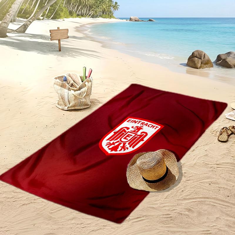 Asciugamano da Spiaggia con Stampa del Club di Calcio Eintracht Frankfurt, Asciugamano Grande Morbido Asciugatura Rapida per Spiaggia Campeggio Nuoto
