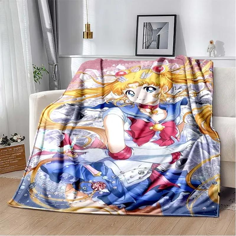 Pătură drăguță S-Sailor-Moon cu desene animate 3D imprimate modă moale confortabilă sufragerie dormitor canapea pat pătură de călătorie cadou de aniversare pentru copii