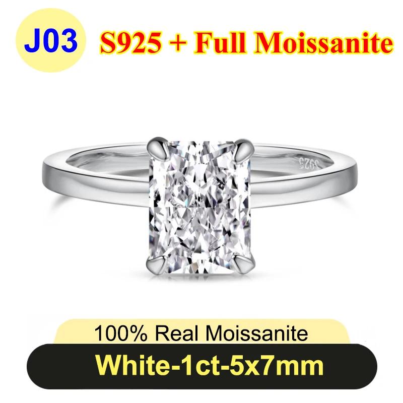 

PureNew 1ct-4ct Кольца с бриллиантами из муассанита огранки Radiant для женщин Оригинальное 925 Серебро Роскошное Женское Кольцо с Бриллиантом Овальной Огранки 5&add bag