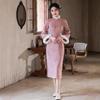 1011 autumn and winter new national style retro Chinese style improved version of the Republic of China elegant temperament literary cheongsam dress