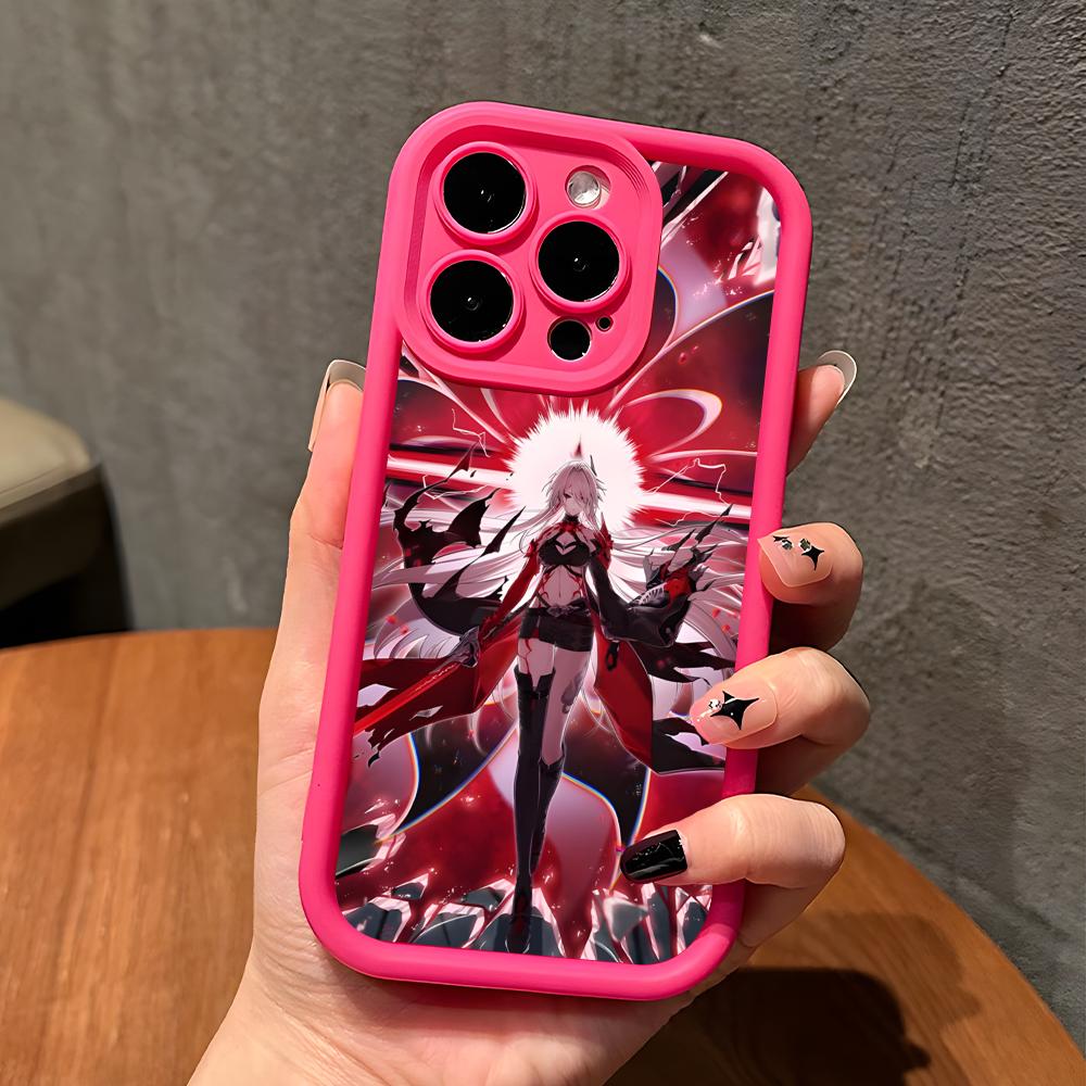 HSR Acheron Thicken TPU Mobile Phone Case for iPhone 17 16 15 14 13 12 11 Air Pro Max Plus Colorful Cover