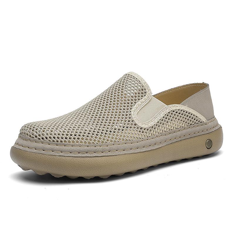 2026 Men's Summer Breathable Mesh Walking Shoes - Large Size, Soft Sole, Perfect for Travel and Sports