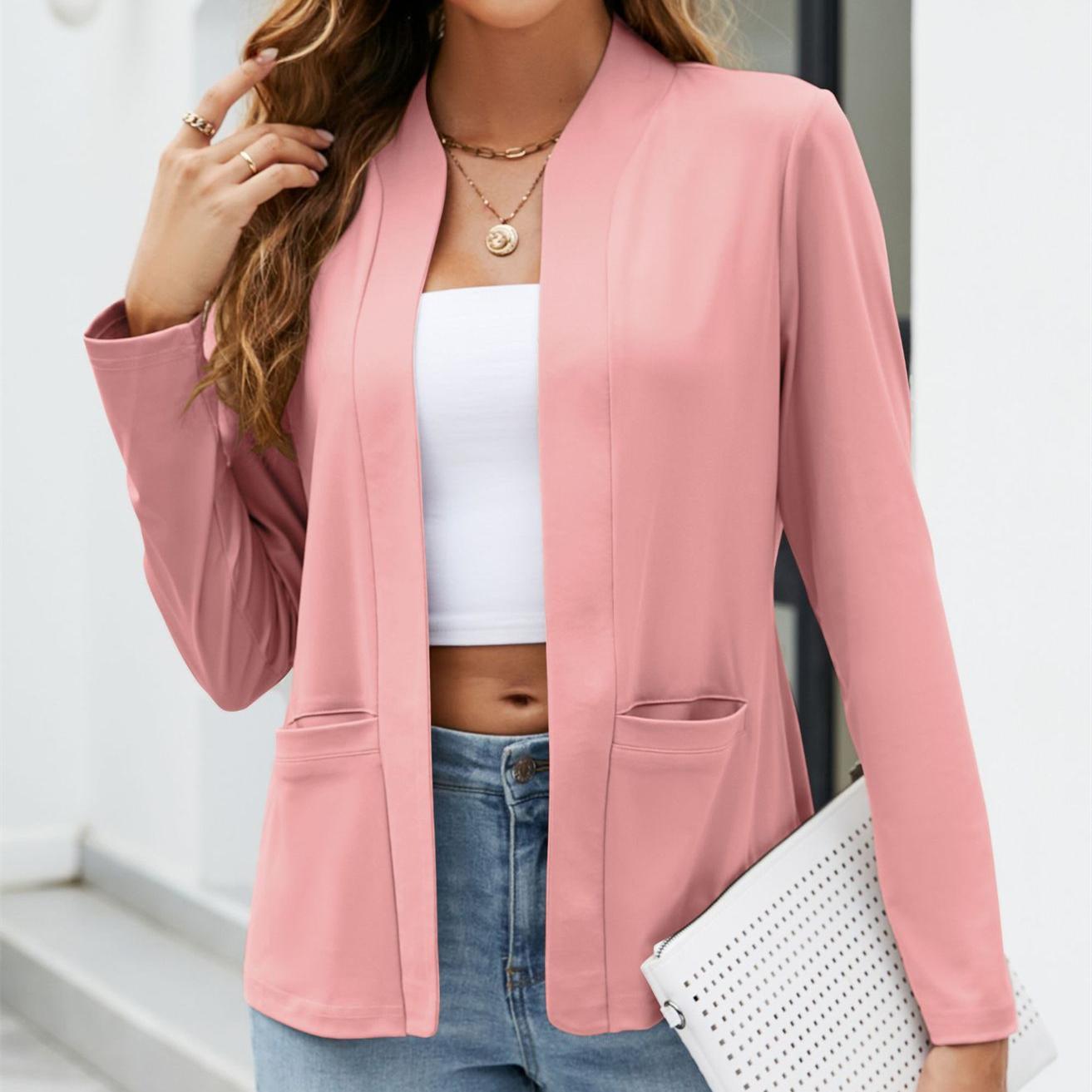 

YYFS женские модные повседневные весенне-осенние однотонные блузки и рубашки с длинными рукавами с принтом XXXXXL розовый