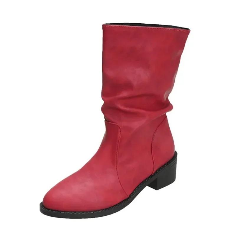 Fashion Sexy Women’s Boots Winter Keep Warm Over The Knee Boot Faux Suede Thigh High Boots Round Head Comfortable Lace Up Shoes Low Heel