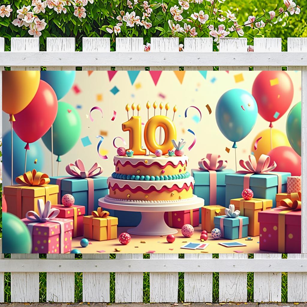 Backdrop Party Decorations Photo Booth Background For Birthday Party Celebration Anniversary Event